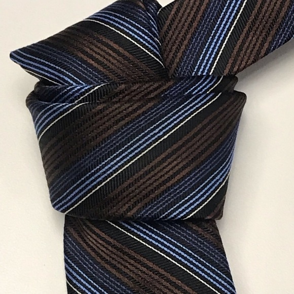 Ben Sherman 100% Silk Striped Necktie - Picture 1 of 9